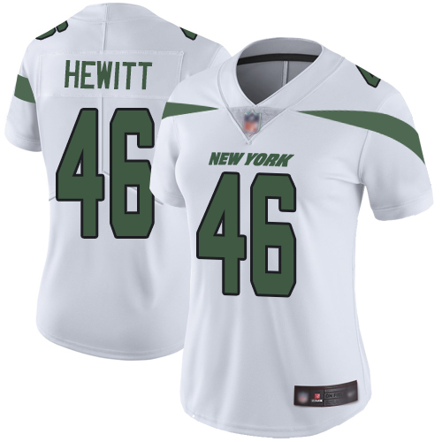 New York Jets Limited White Women Neville Hewitt Road Jersey NFL Football #46 Vapor Untouchable->women nfl jersey->Women Jersey